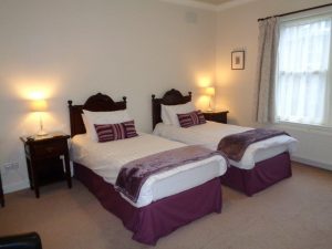 Twin Bedroom Bed and Breakfast Accommodation at Hamilton House Dumfries